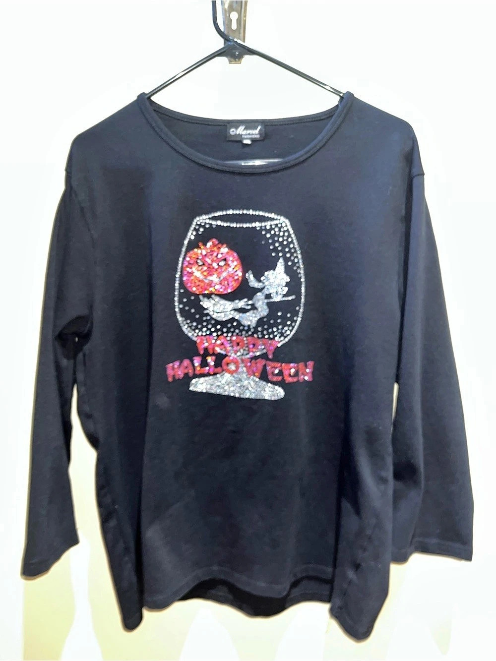 🎃 Marvel Fashions Bling Happy Halloween Rhinestone Top 3XL